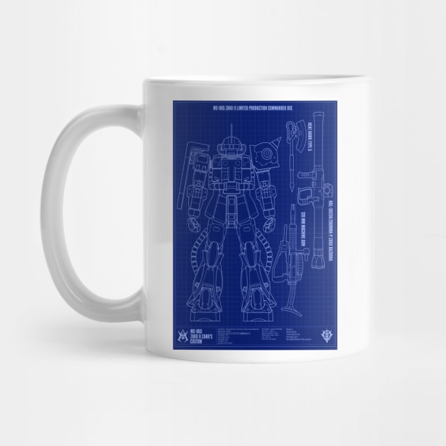 Zaku II Blueprint by WahyudiArtwork